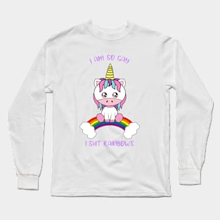 I am so gay, cute unicorn Long Sleeve T-Shirt